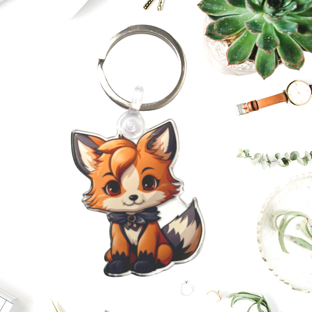 Whimsical Fox Keychain - Your Pocket-Sized Companion