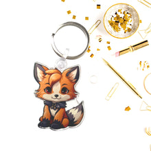 Load image into Gallery viewer, Whimsical Fox Keychain - Your Pocket-Sized Companion
