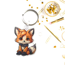 Load image into Gallery viewer, Whimsical Fox Keychain - Your Pocket-Sized Companion