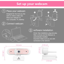 Charger l'image dans la galerie, NexiGo Full HD 60FPS Webcam - Pink
