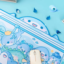 Charger l'image dans la galerie, BelugaDesign Shark Gaming Desk Mat - Blue & White