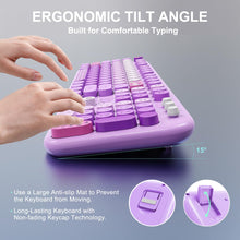 Charger l'image dans la galerie, FOPETT Lovely Wireless Keyboard & Mouse Set - Purple