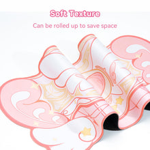 Load image into Gallery viewer, GeekShare Large Gaming Mouse Pad Kawaii Pink Non-Slip Rubber Back Mouse Pad Big Waterproof Desk Mat for Keyboard and Mouse Perfect for Gaming,or Home Office Work - Star Wings(Super Dense Cloth)