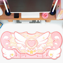 Load image into Gallery viewer, GeekShare Large Gaming Mouse Pad Kawaii Pink Non-Slip Rubber Back Mouse Pad Big Waterproof Desk Mat for Keyboard and Mouse Perfect for Gaming,or Home Office Work - Star Wings(Super Dense Cloth)