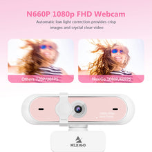 Charger l'image dans la galerie, NexiGo Full HD 60FPS Webcam - Pink