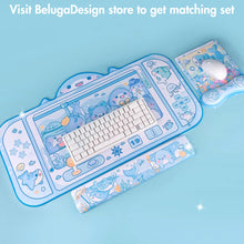 Charger l'image dans la galerie, BelugaDesign Shark Gaming Desk Mat - Blue & White
