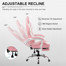 Load image into Gallery viewer, GTPLAYER gaming chair featuring 150-degree recline and 360-degree swivel motion