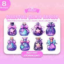 Charger l'image dans la galerie, Celestial Elixir Sub/Bit Badges - Xiola Shop
