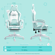 Load image into Gallery viewer, Dowinx gaming chair with adjustable recline, linked armrests, and ergonomic lumbar support