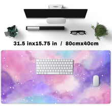 Charger l'image dans la galerie, YKJWW large pink mouse pad covering a full gaming and office desk setup
