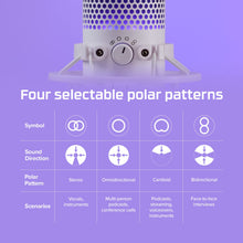 Charger l'image dans la galerie, HyperX QuadCast S microphone with stereo, cardioid, omnidirectional, and bidirectional polar patterns