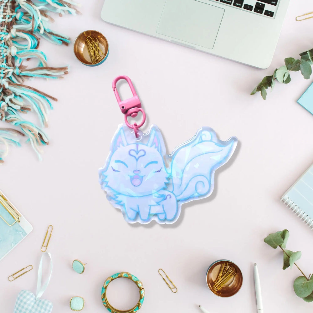 Protective charm of Ōkami and the whimsy of a delightful kitty keychain