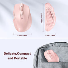 Load image into Gallery viewer, TECKNET pink wireless mouse designed for portability and everyday convenience