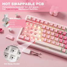 Charger l'image dans la galerie, YUNZII B75 PRO keyboard featuring customizable RGB lighting and south-facing LED effects