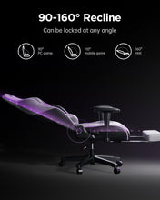 Load image into Gallery viewer, AutoFull gaming chair with a reclining backrest and footrest for full relaxation mode