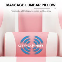 Load image into Gallery viewer, GTPLAYER gaming chair with a retractable footrest for relaxation during breaks.