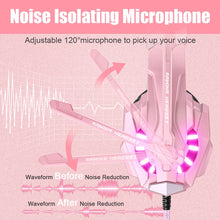 Charger l'image dans la galerie, BENGOO noise-isolating gaming headset with breathable ear cushions and ergonomic design