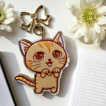 Load image into Gallery viewer, Warm Brown Kitty Keychain - Xiola Shop