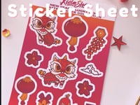Charger et lire la vidéo dans la visionneuse de la Galerie, Kawaii New Year Lucky Lion Stickers - Xiola Shop