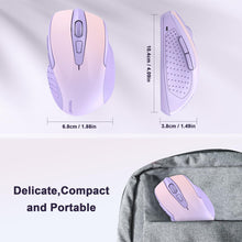 Load image into Gallery viewer, TECKNET Wireless Mouse (Purple)