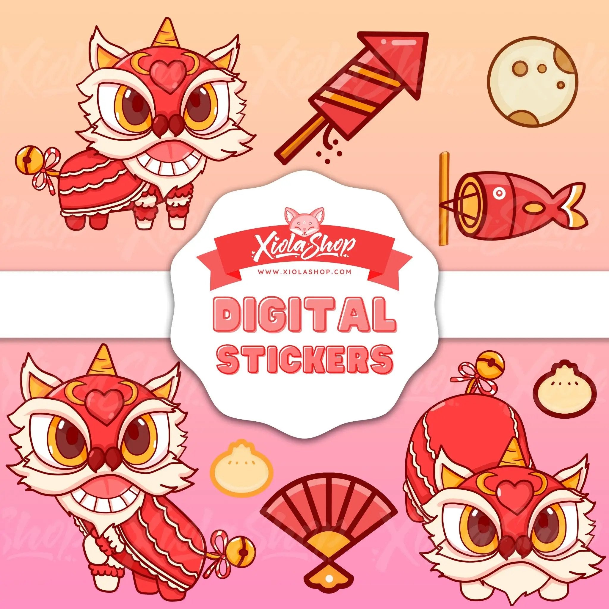 Chinese New Year Stickers — Label of Love Studio