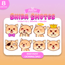 Charger l'image dans la galerie, Shiba Twitch Emotes