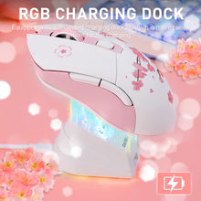 Load image into Gallery viewer, DAREU Sakura Pink gaming mouse featuring a high-performance 12K DPI optical sensor for precision gaming
