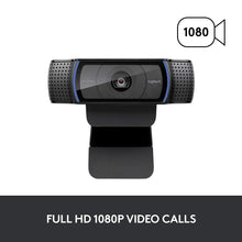 Load image into Gallery viewer, Logitech C920x HD Pro Webcam, Full HD 1080p/30fps Video Calling, Clear Stereo Audio, HD Light Correction, Works with Skype, Zoom, FaceTime, Hangouts, PC/Mac/Laptop/Macbook/Tablet - Black
