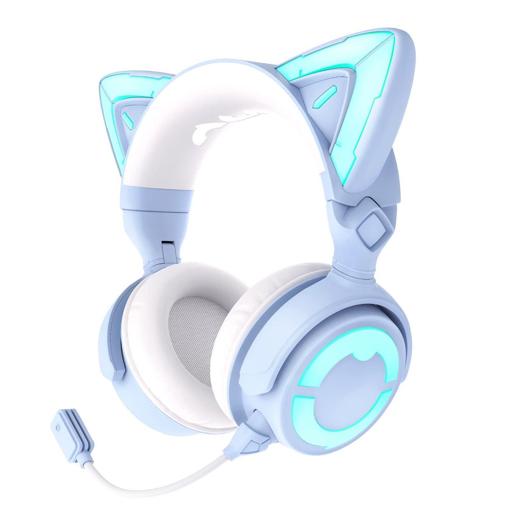 YOWU Cat Ear Headphones 4, RGB Wireless & Wired Gaming Headset with Microphone for PC/PS4/PS5/XBOX/Switch - product image