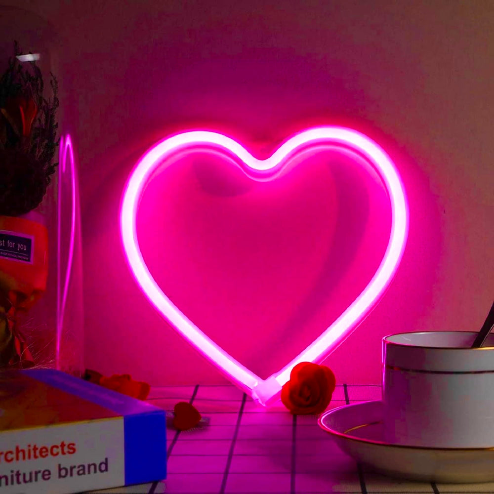 EXF Pink Heart Neon Light