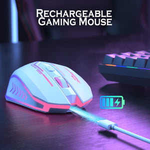 UHURU WM-02 wireless mouse with six customizable buttons for macros and quick actions