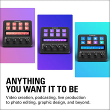 Load image into Gallery viewer, Elgato Stream Deck +, Audio Mixer, Production Console and Studio Controller for Content Creators, Streaming, Gaming, with customizable touch strip dials and LCD keys, works with Mac and PC
