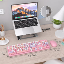 Load image into Gallery viewer, UBOTIE Colorful Wireless Keyboard &amp; Mouse Set - Pink
