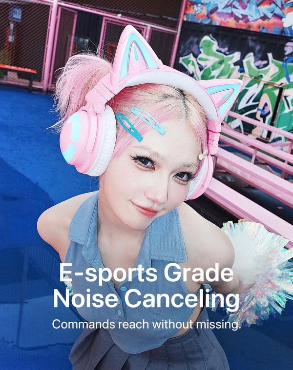 YOWU Cat Ear Gaming Headset - detail view