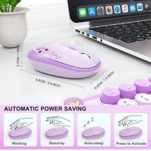 Load image into Gallery viewer, FOPETT purple keyboard with a slightly angled design for a more comfortable typing experience

