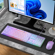 Load image into Gallery viewer, Camiysn wired gaming keyboard with 104-key anti-ghosting and ergonomic key layout
