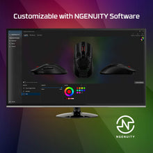 Load image into Gallery viewer, HyperX gaming mouse with HyperFlex paracord USB cable for flexible, unrestricted movemen
