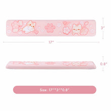 Load image into Gallery viewer, BelugaDesign pastel pink sakura cat desk mat set with matching wrist support
