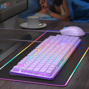 Camiysn gaming keyboard featuring a non-slip design and adjustable height for comfort