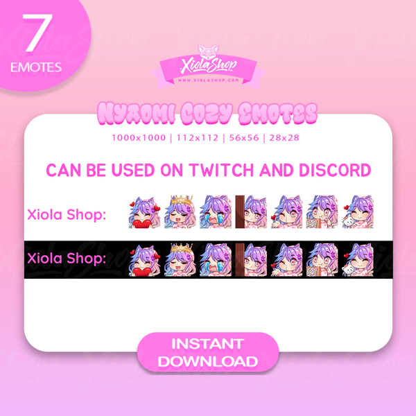 Nyaomi Cozy Emotes - detail view