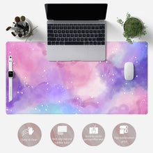 Load image into Gallery viewer, YKJWW pink desk pad featuring a high-quality Lycra surface for smooth and effortless movement
