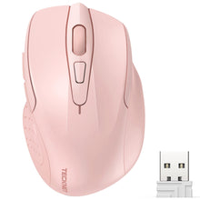 Charger l&#39;image dans la galerie, TECKNET pink wireless mouse featuring an ergonomic design and ultra-lightweight portability
