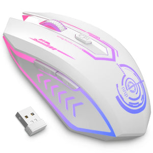 UHURU WM-02 wireless gaming mouse featuring dynamic 7-color LED backlighting