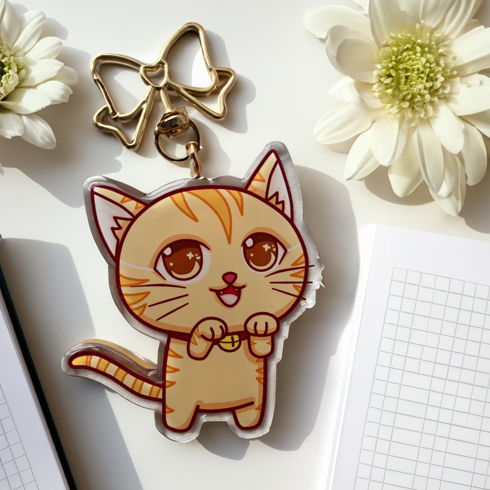 Warm Brown Kitty Keychain - Xiola Shop