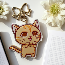 Load image into Gallery viewer, Warm Brown Kitty Keychain - Xiola Shop
