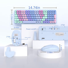 Charger l&#39;image dans la galerie, Links9+ rainbow bubble keyboard with a 2.4GHz wireless connection and plug &amp; play setup
