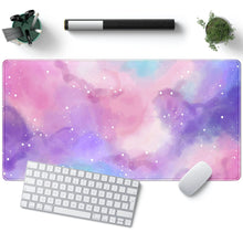 Load image into Gallery viewer, YKJWW oversized pink desk mat with a dreamy cloud design, perfect for gaming and office setups
