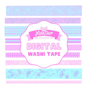Imperfect Pastel Digital Washi Tape (FREE GIFT) - Xiola Shop