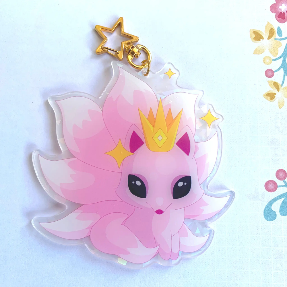 Nine-Tail Fox Kawaii Cute Keychain (Large) Keychains Xiola Shop
