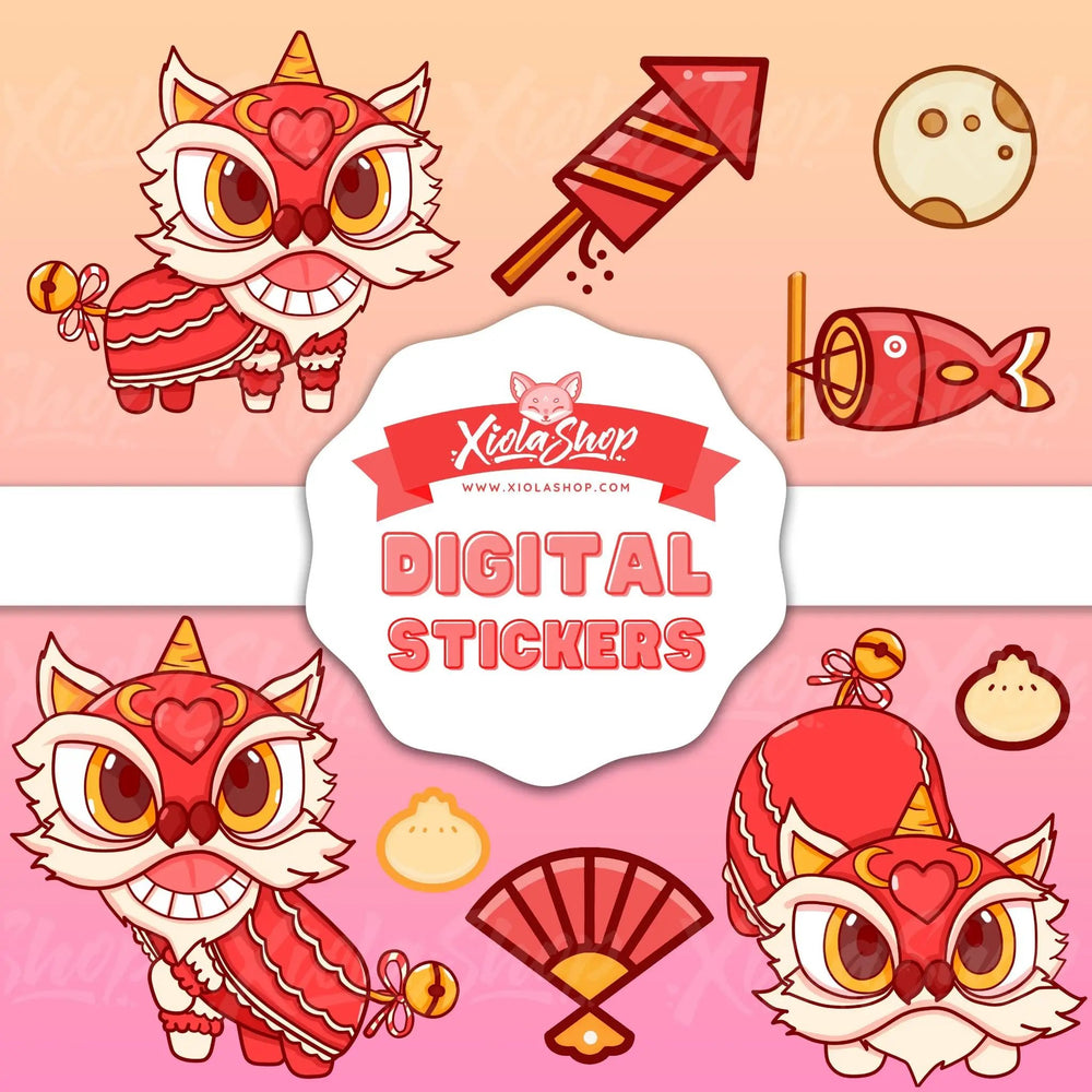 Lunar New Year Sticker Pack Dancing Lion